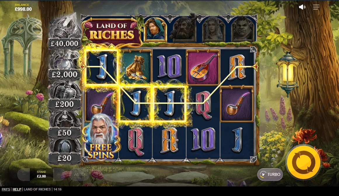 Wins pay on adjacent reels from left to right